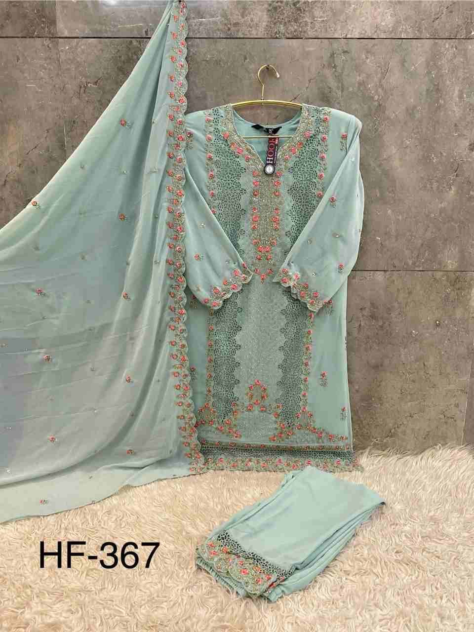 Hoor Tex Hit Design HF-367 Colours By Hoor Tex HF-367-A To HF-367-D Series Designer Festive Pakistani Suits Collection Beautiful Stylish Fancy Colorful Party Wear & Occasional Wear Heavy Georgette With Embroidered Dresses At Wholesale Price