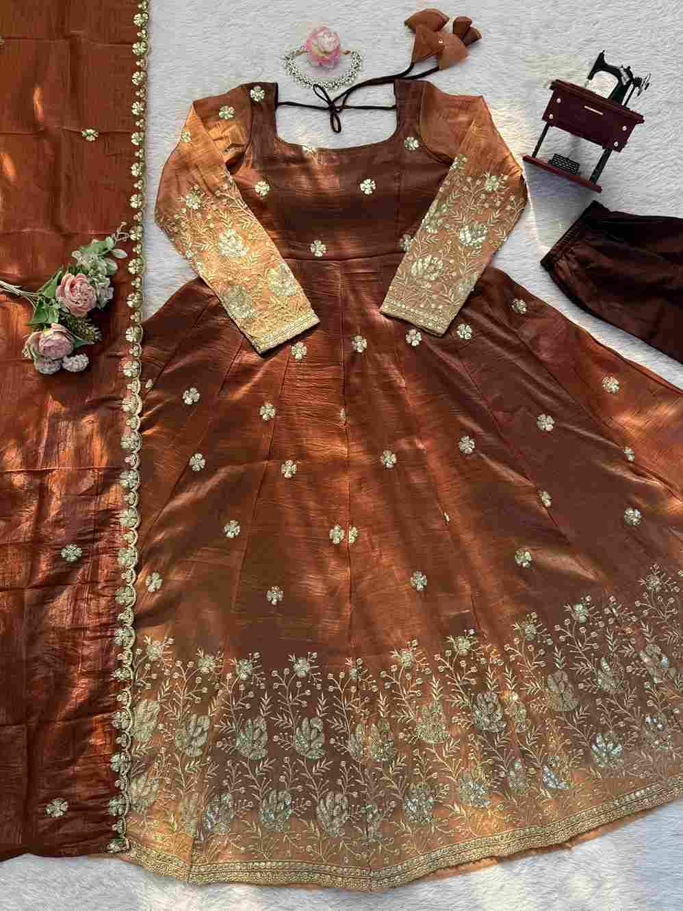 R-5955 By Fashid Wholesale 01 To 02 Series Beautiful Festive Suits Colorful Stylish Fancy Casual Wear & Ethnic Wear Chinnon Silk Dresses At Wholesale Price