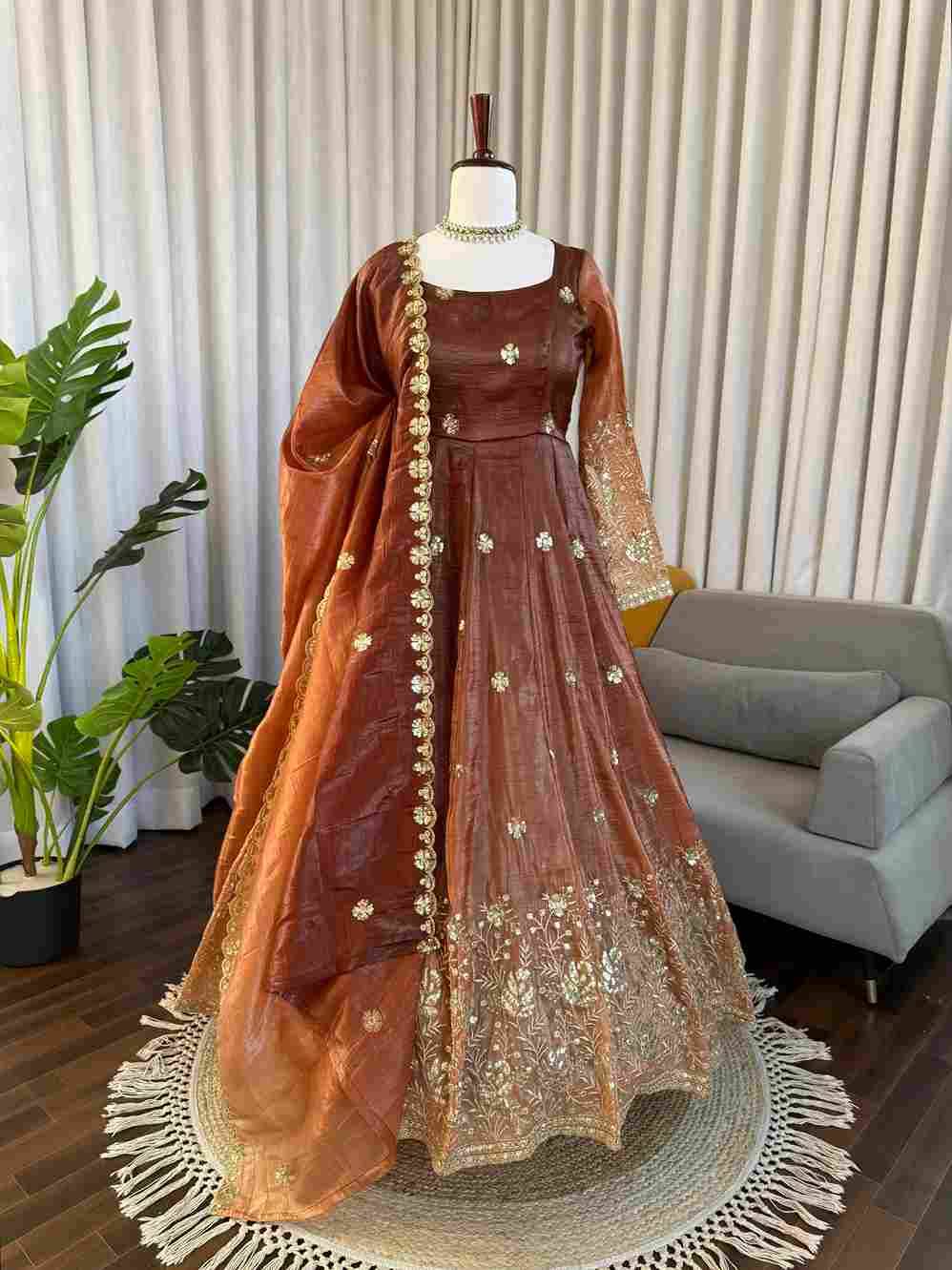 R-5955 By Fashid Wholesale 01 To 02 Series Beautiful Festive Suits Colorful Stylish Fancy Casual Wear & Ethnic Wear Chinnon Silk Dresses At Wholesale Price