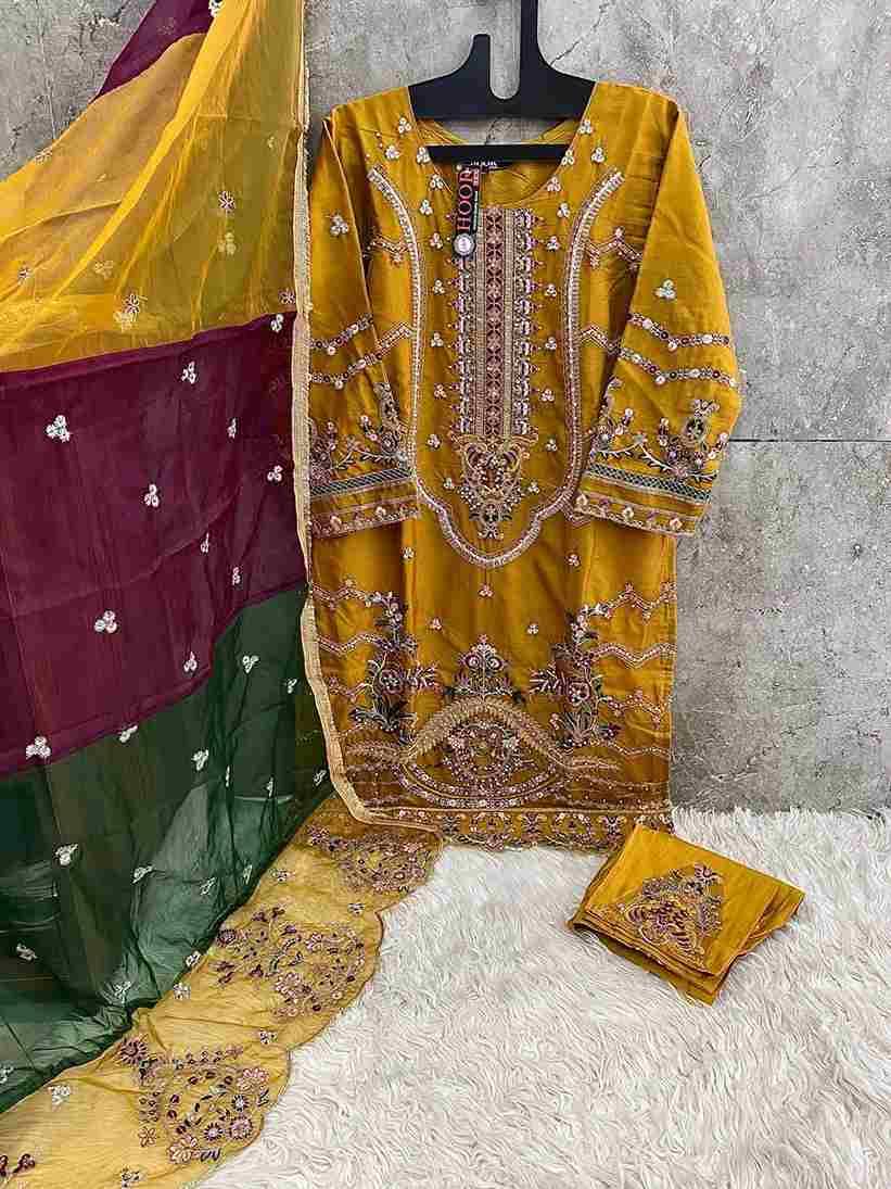 Hoor Tex Hit Design HF-199 By Hoor Tex Designer Festive Pakistani Suits Collection Beautiful Stylish Fancy Colorful Party Wear & Occasional Wear Organza Dresses At Wholesale Price