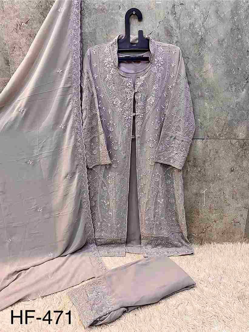 Hoor Tex Hit Design HF-471 Colours By Hoor Tex HF-471-A To HF-471-D Series Designer Festive Pakistani Suits Collection Beautiful Stylish Fancy Colorful Party Wear & Occasional Wear Heavy Georgette With Embroidered Dresses At Wholesale Price