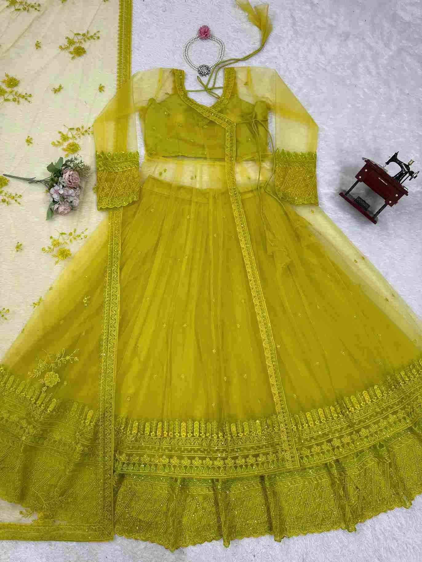 R-5895 By Fashid Wholesale Beautiful Festive Suits Colorful Stylish Fancy Casual Wear & Ethnic Wear Butterfly Net Lehenga At Wholesale Price