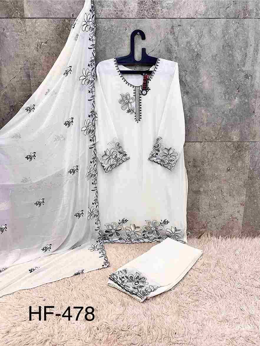 Hoor Tex Hit Design HF-478 Colours By Hoor Tex HF-478-A To HF-478-D Series Designer Festive Pakistani Suits Collection Beautiful Stylish Fancy Colorful Party Wear & Occasional Wear Heavy Georgette With Embroidered Dresses At Wholesale Price