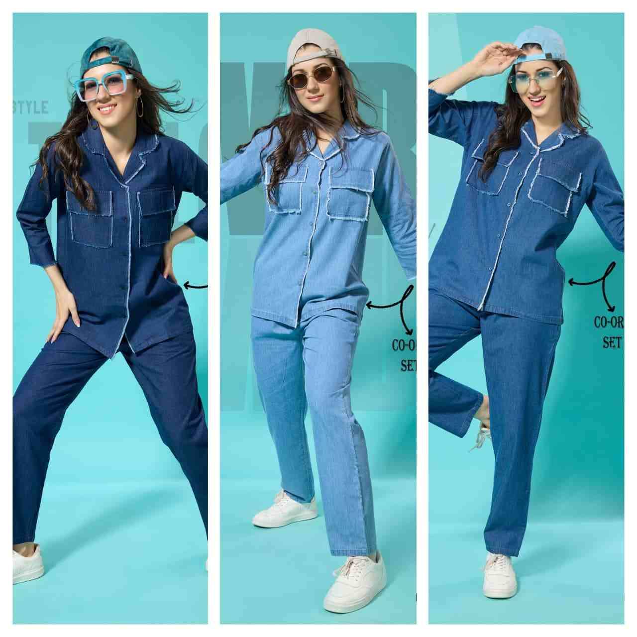 Janvi By Kaamiri 01 To 03 Series Designer Stylish Fancy Colorful Beautiful Party Wear & Ethnic Wear Collection Heavy Denim Co-Ord At Wholesale Price