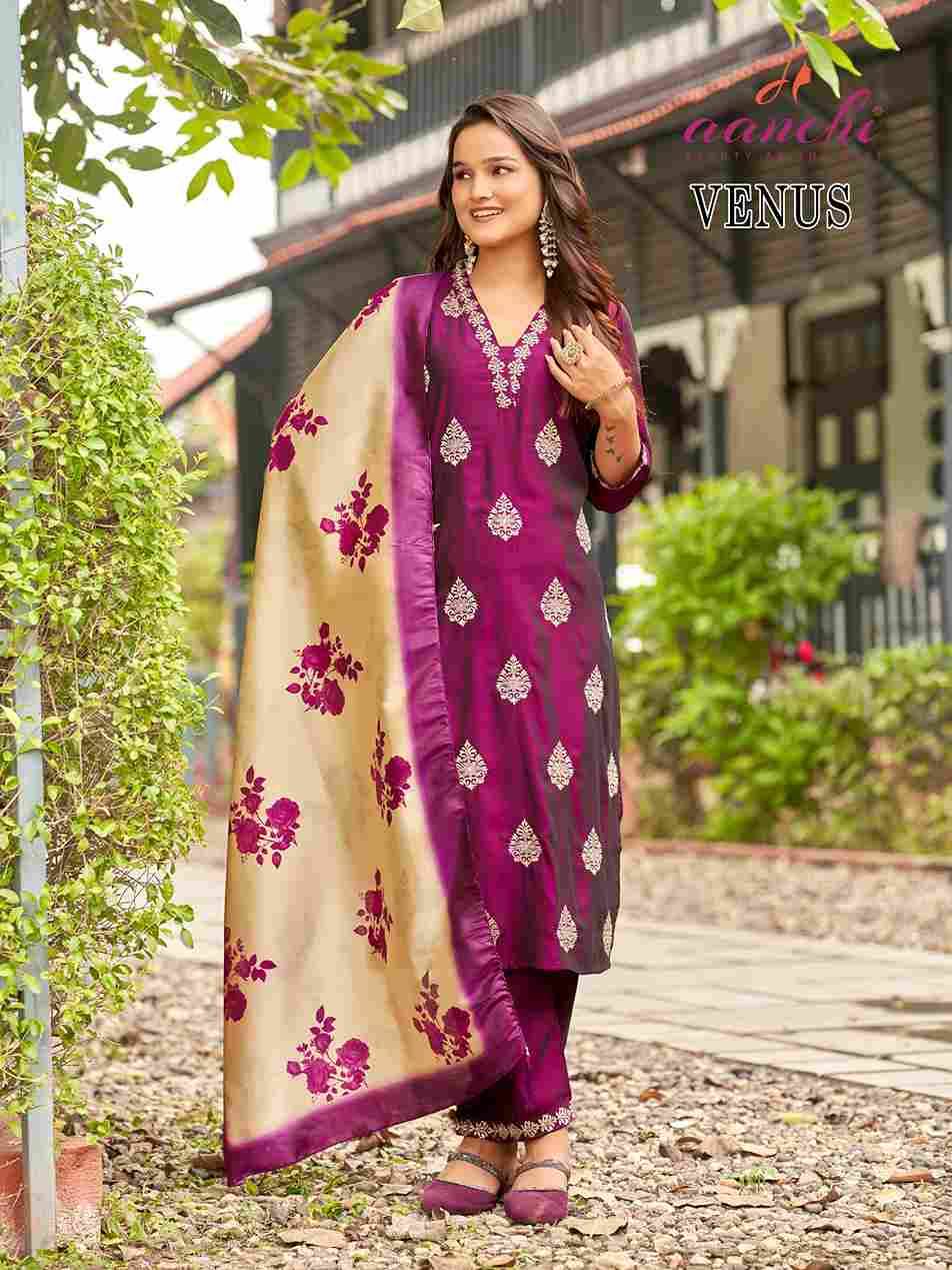 Venus By Aanchi 01 To 04 Series Beautiful Stylish Festive Suits Fancy Colorful Casual Wear & Ethnic Wear & Ready To Wear Rangila Silk Dresses At Wholesale Price