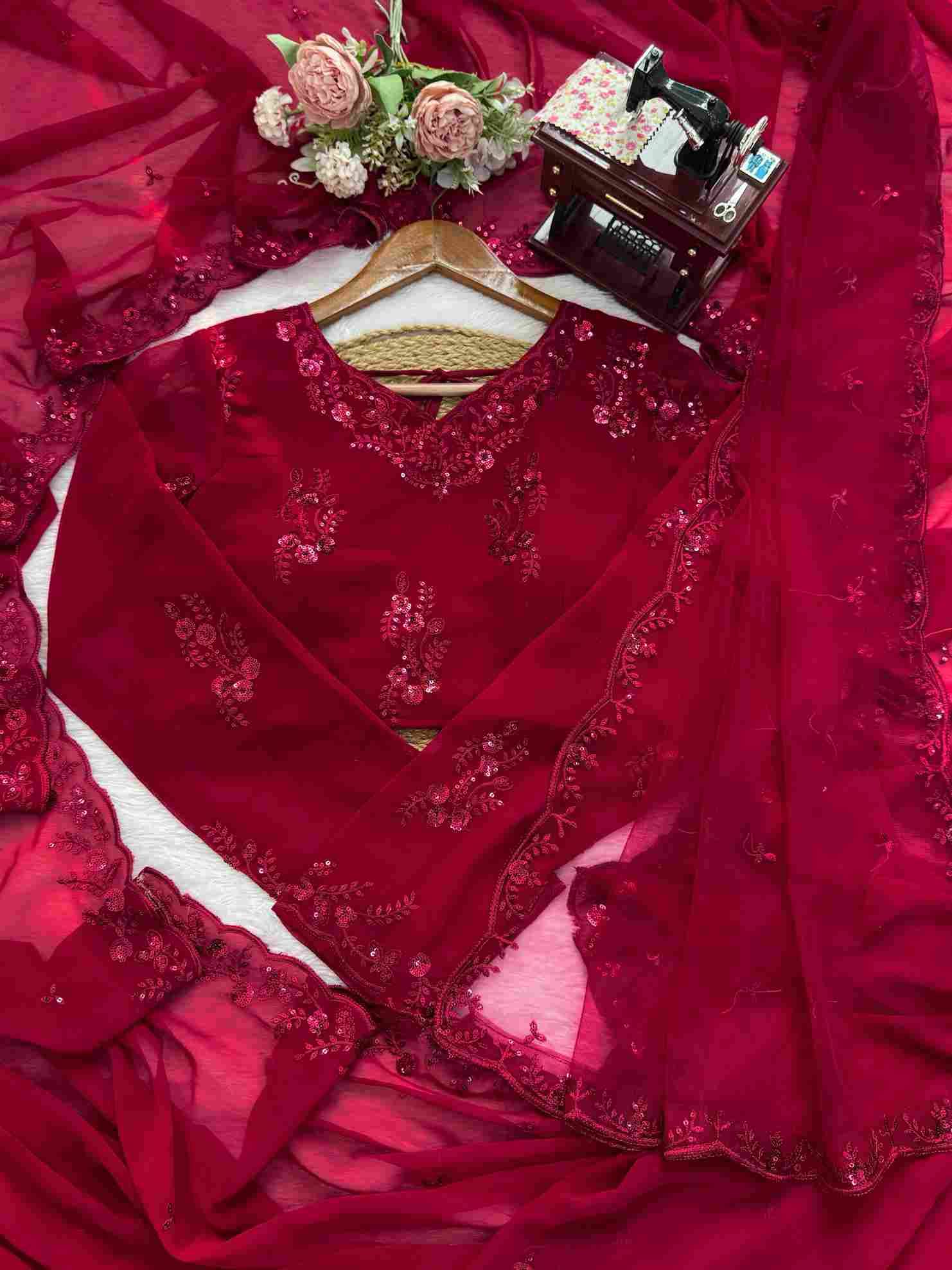 K-617 By Fashid Wholesale Beautiful Stylish Fancy Colorful Casual Wear & Ethnic Wear Faux Georgette Sarees At Wholesale Price