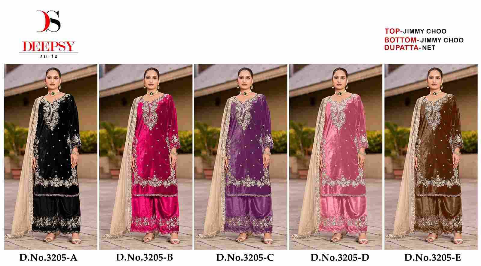 Deepsy Hit Design 3205 Colours By Deepsy Suits 3205-A To 3205-E Series Pakistani Stylish Beautiful Colourful Printed & Embroidered Party Wear & Occasional Wear Jimmy Choo Dresses At Wholesale Price