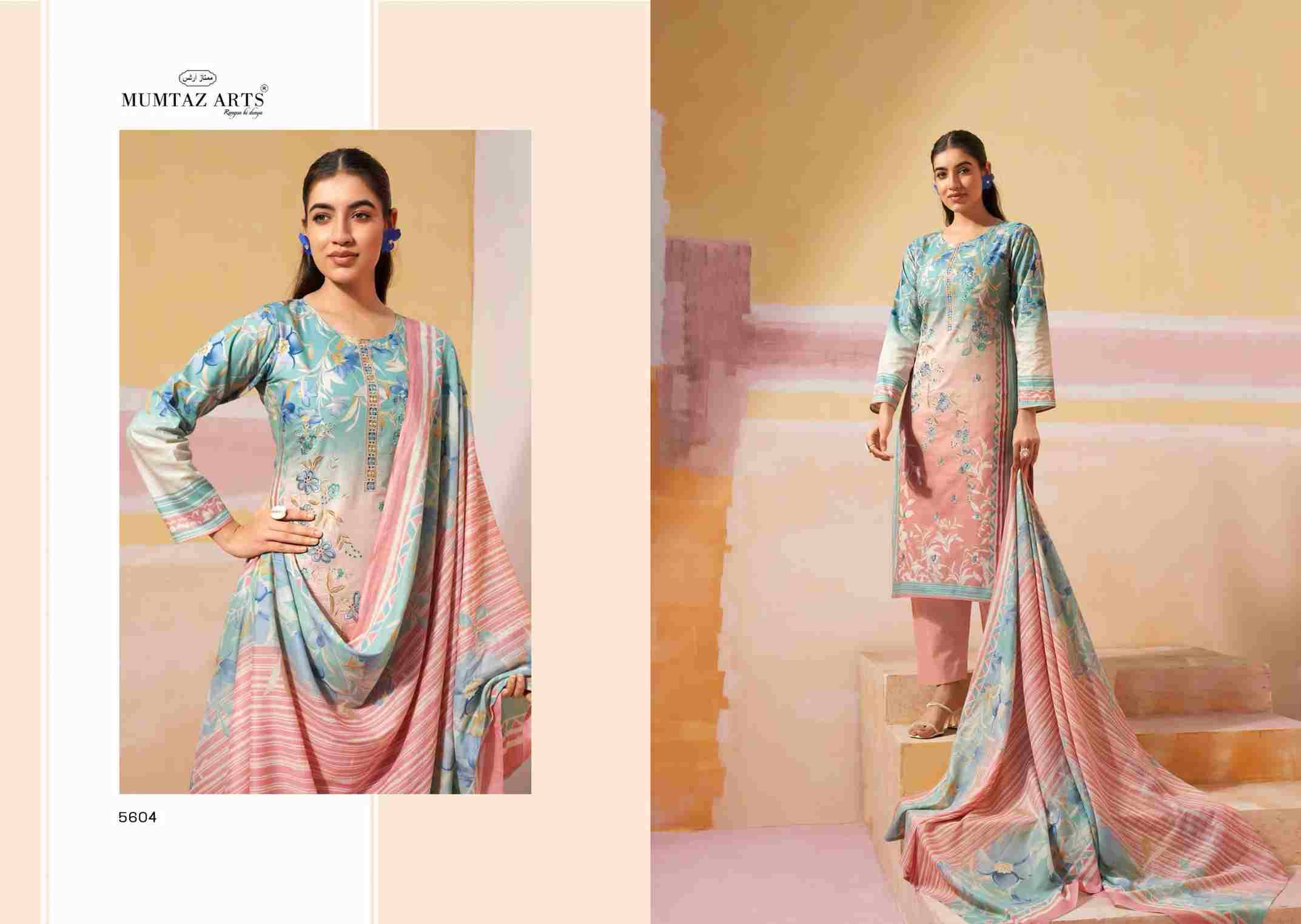 Vintage Pastel By Mumtaz Arts 5601 To 5606 Series Designer Festive Suits Collection Beautiful Stylish Fancy Colorful Party Wear & Occasional Wear Pure Cambric Cotton Dresses At Wholesale Price