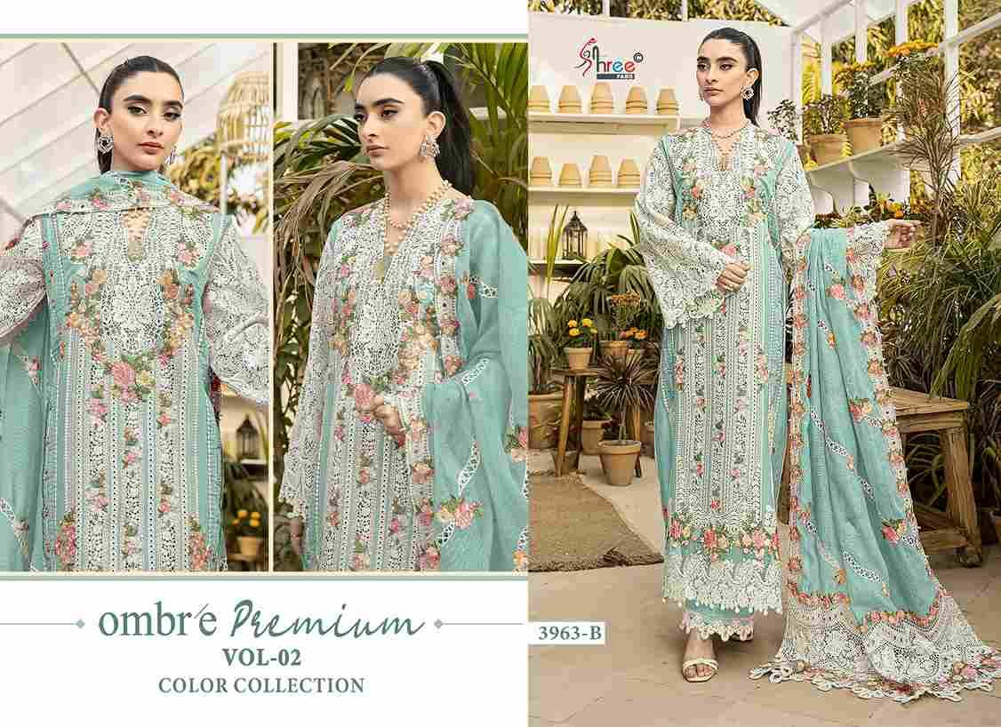 Ombre 3963 Colours By Shree Fabs 3963-A To 3963-D Series Designer Pakistani Suits Collection Beautiful Stylish Fancy Colorful Party Wear & Ethnic Wear Pure Viscose With Pure Cotton With Embroidery Dresses At Wholesale Price