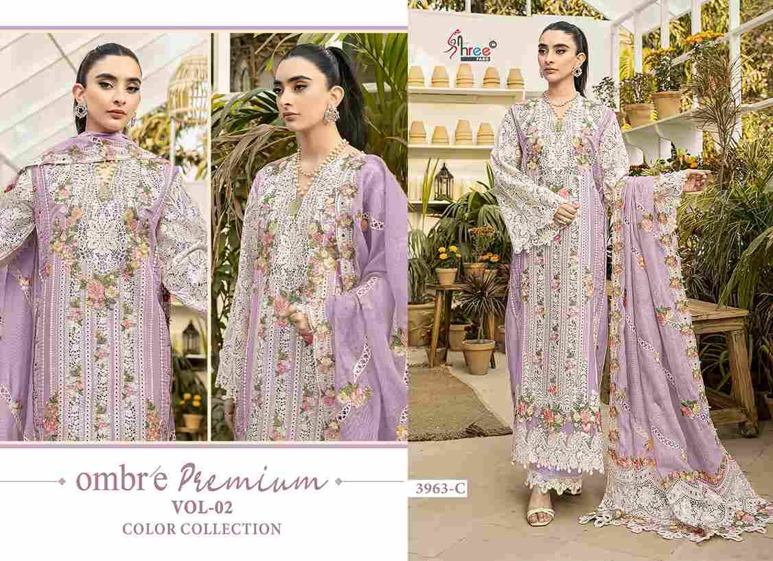Ombre 3963 Colours By Shree Fabs 3963-A To 3963-D Series Designer Pakistani Suits Collection Beautiful Stylish Fancy Colorful Party Wear & Ethnic Wear Pure Viscose With Pure Cotton With Embroidery Dresses At Wholesale Price