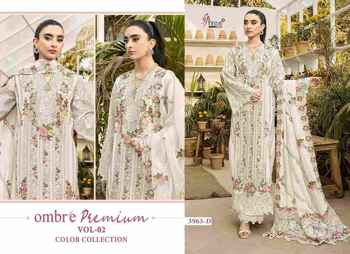 Ombre 3963 Colours By Shree Fabs 3963-A To 3963-D Series Designer Pakistani Suits Collection Beautiful Stylish Fancy Colorful Party Wear & Ethnic Wear Pure Viscose With Pure Cotton With Embroidery Dresses At Wholesale Price