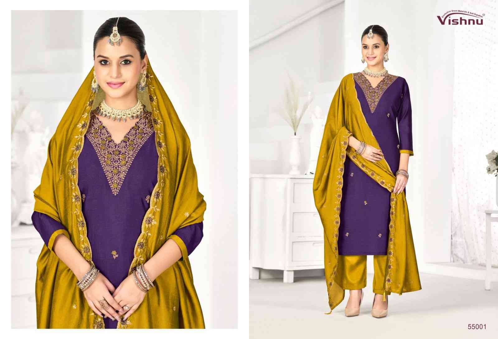 Sunayana By Vishnu 55001 To 55012 Series Beautiful Stylish Festive Suits Fancy Colorful Casual Wear & Ethnic Wear & Ready To Wear Vichitra Silk Dresses At Wholesale Price