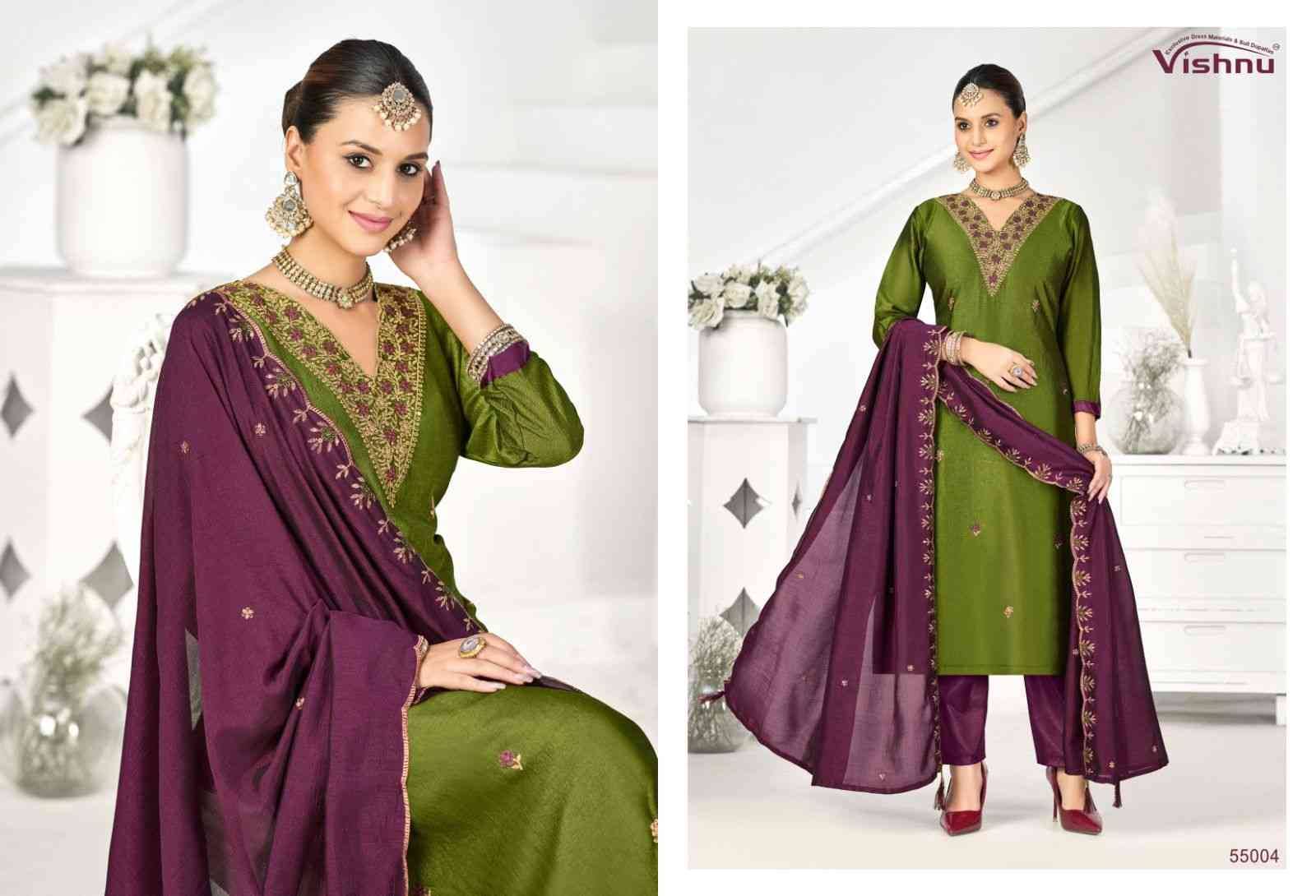 Sunayana By Vishnu 55001 To 55012 Series Beautiful Stylish Festive Suits Fancy Colorful Casual Wear & Ethnic Wear & Ready To Wear Vichitra Silk Dresses At Wholesale Price