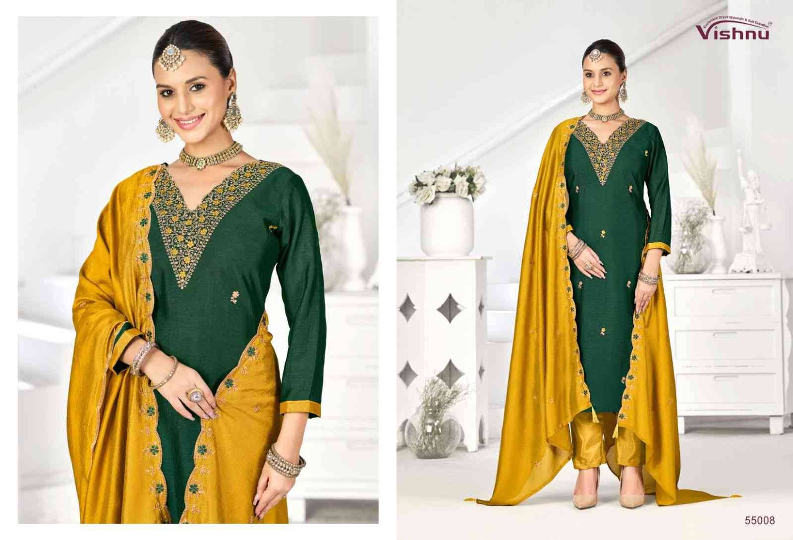 Sunayana By Vishnu 55001 To 55012 Series Beautiful Stylish Festive Suits Fancy Colorful Casual Wear & Ethnic Wear & Ready To Wear Vichitra Silk Dresses At Wholesale Price