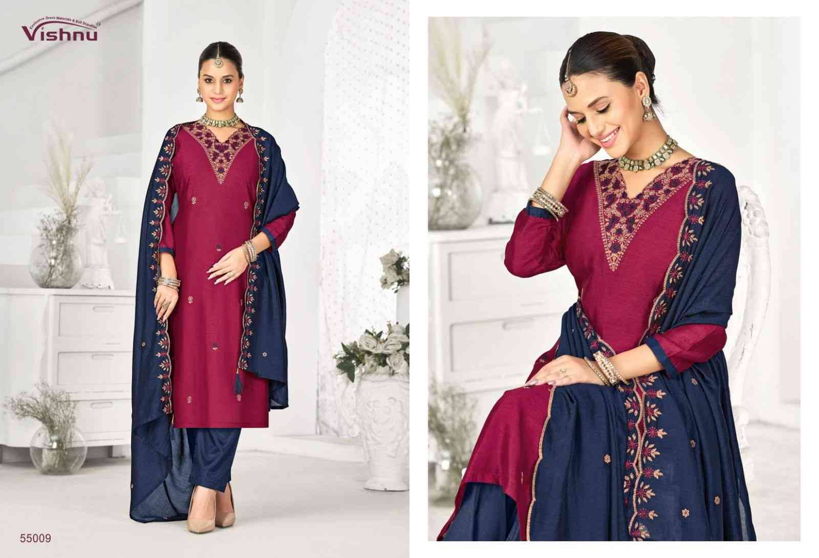Sunayana By Vishnu 55001 To 55012 Series Beautiful Stylish Festive Suits Fancy Colorful Casual Wear & Ethnic Wear & Ready To Wear Vichitra Silk Dresses At Wholesale Price
