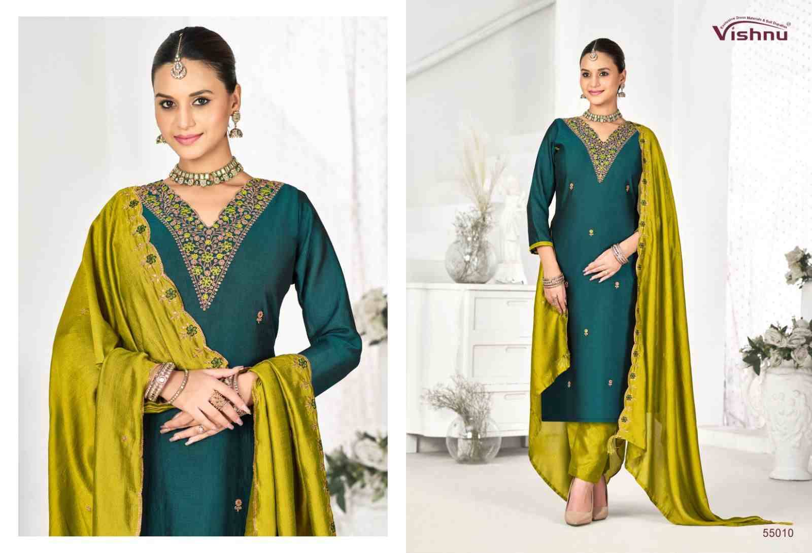 Sunayana By Vishnu 55001 To 55012 Series Beautiful Stylish Festive Suits Fancy Colorful Casual Wear & Ethnic Wear & Ready To Wear Vichitra Silk Dresses At Wholesale Price