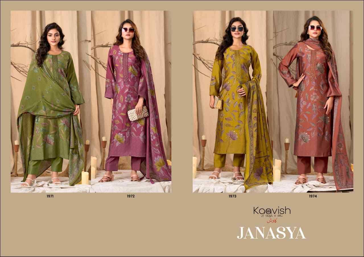 Janasya By Kaavish 1971 To 1974 Series Beautiful Festive Suits Colorful Stylish Fancy Casual Wear & Ethnic Wear Pure Viscose Pashmina Dresses At Wholesale Price