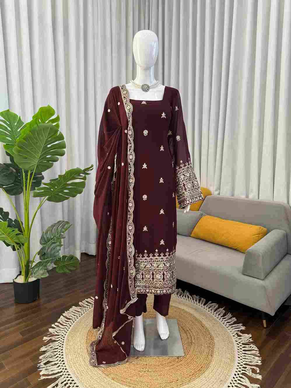 K-1548 By Fashid Wholesale Beautiful Suits Colorful Stylish Fancy Casual Wear & Ethnic Wear Faux Georgette Dresses At Wholesale Price