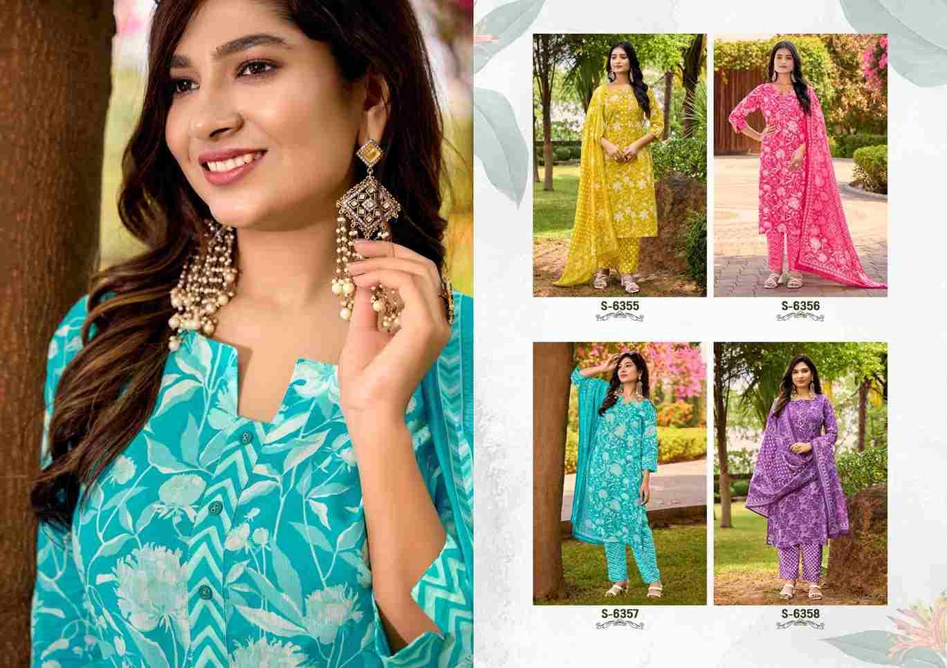 Amodini By SBS 6355 To 6358 Series Beautiful Festive Suits Colorful Stylish Fancy Casual Wear & Ethnic Wear Cotton Dresses At Wholesale Price