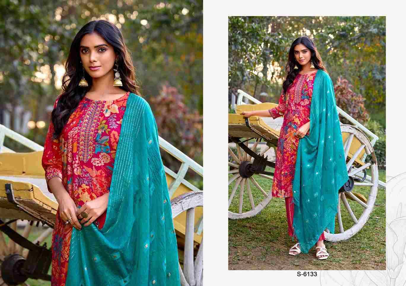 Reesha By SBS 6131 To 6134 Series Beautiful Festive Suits Colorful Stylish Fancy Casual Wear & Ethnic Wear Modal Chanderi Dresses At Wholesale Price