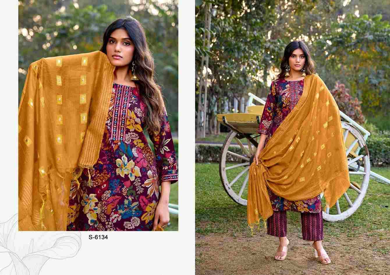 Reesha By SBS 6131 To 6134 Series Beautiful Festive Suits Colorful Stylish Fancy Casual Wear & Ethnic Wear Modal Chanderi Dresses At Wholesale Price