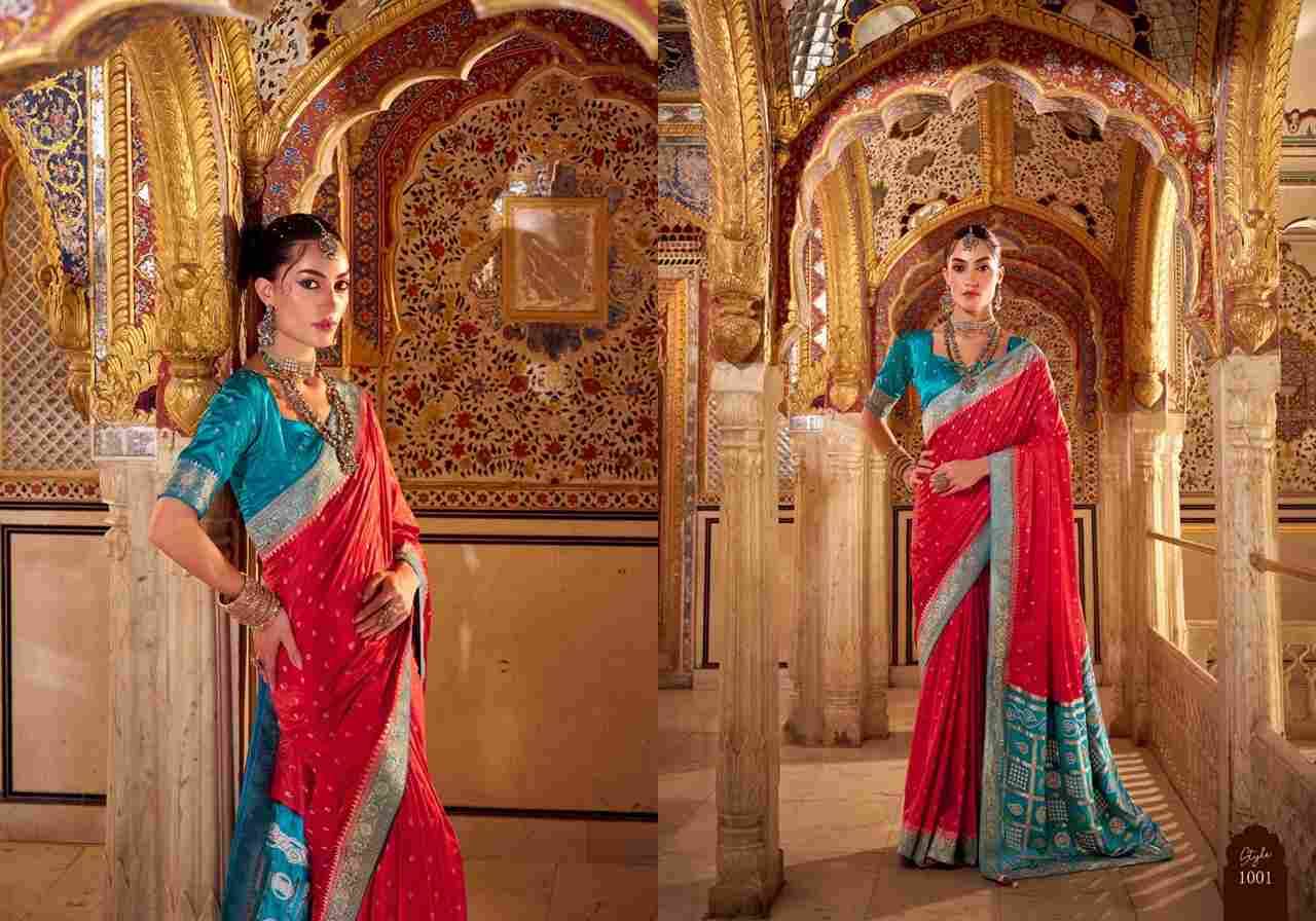 Vaishnavi By Trikaashi 1001 To 1005 Series Indian Traditional Wear Collection Beautiful Stylish Fancy Colorful Party Wear & Occasional Wear Satin Silk Sarees At Wholesale Price