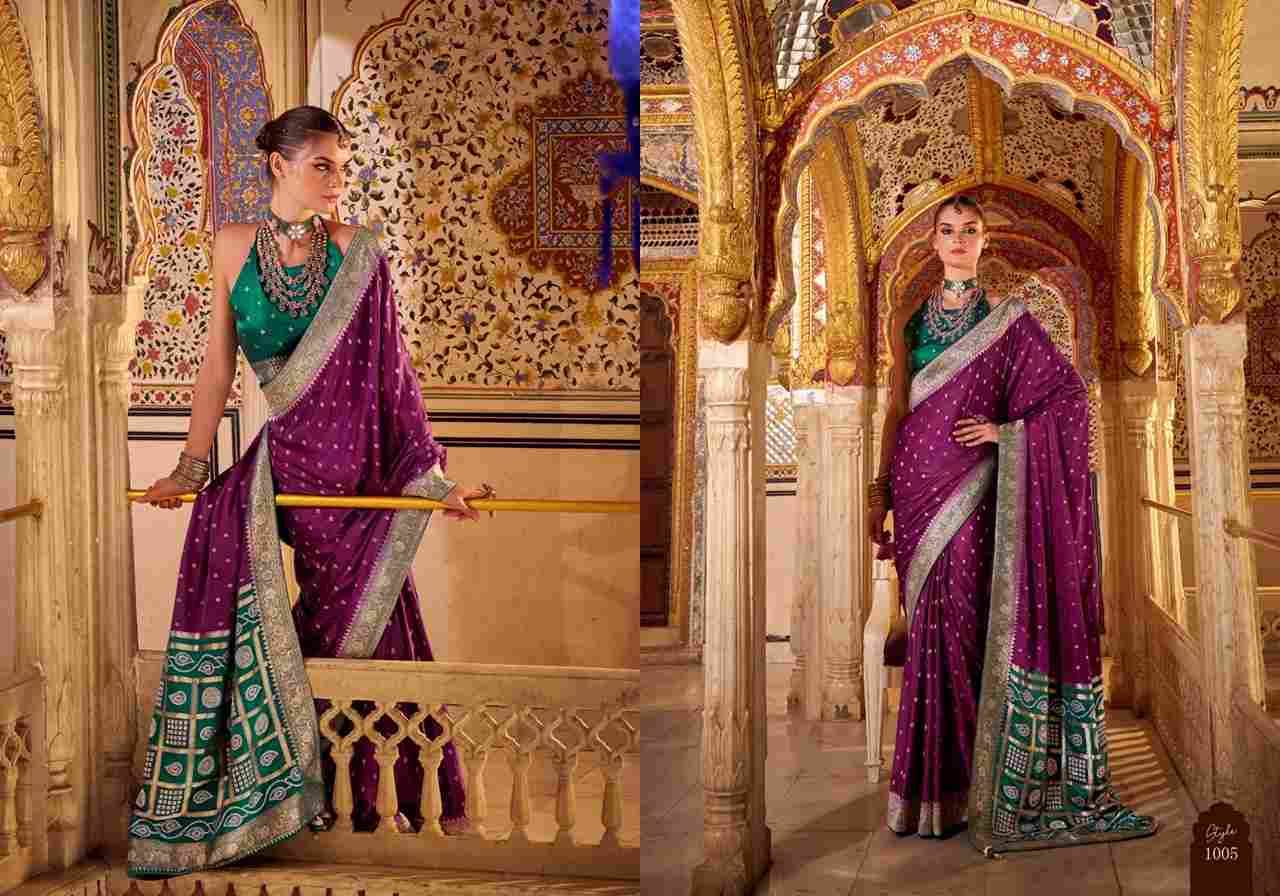 Vaishnavi By Trikaashi 1001 To 1005 Series Indian Traditional Wear Collection Beautiful Stylish Fancy Colorful Party Wear & Occasional Wear Satin Silk Sarees At Wholesale Price