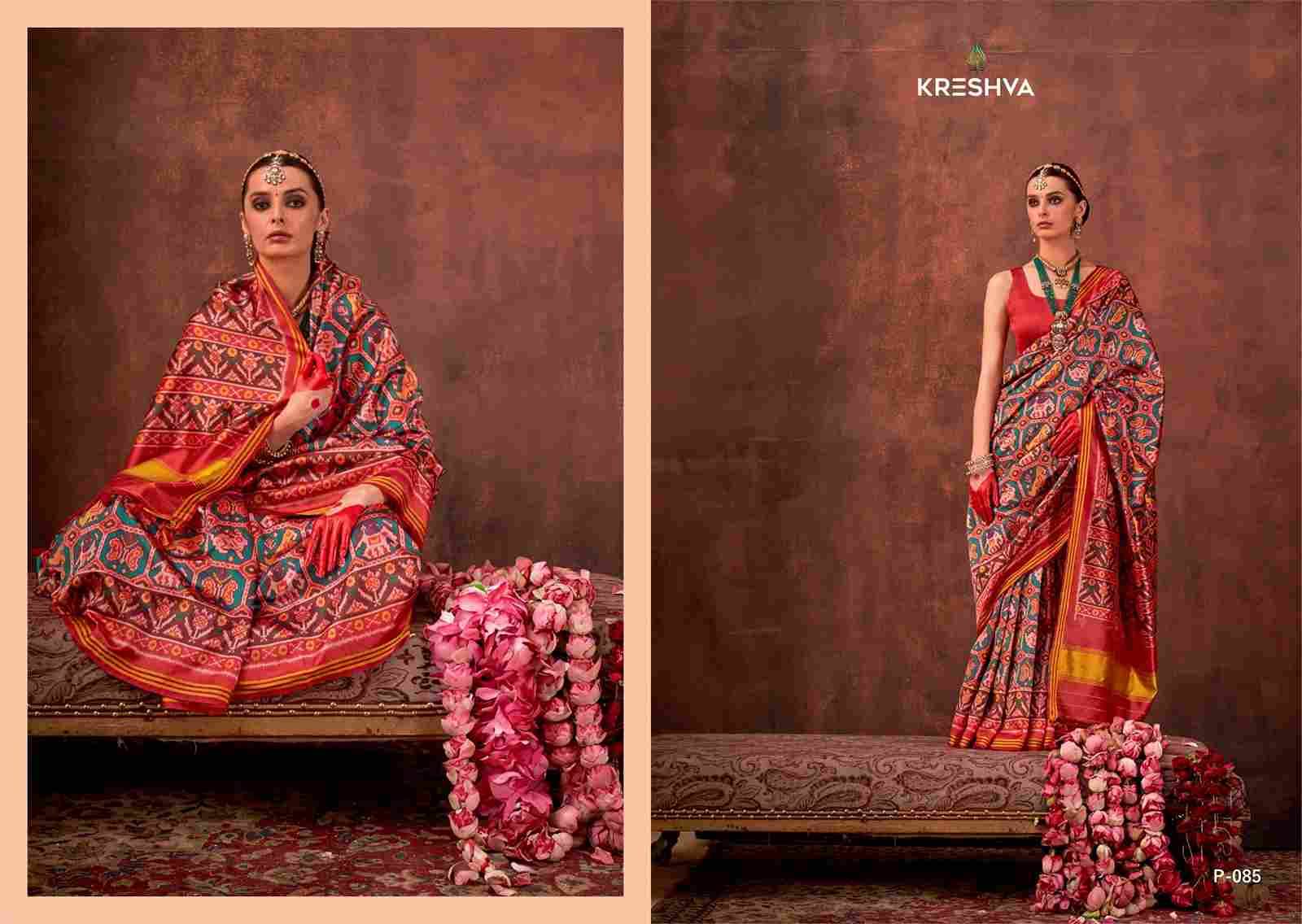 Patola Signature By Kreshva 085 To 088 Series Indian Traditional Wear Collection Beautiful Stylish Fancy Colorful Party Wear & Occasional Wear Silk Sarees At Wholesale Price