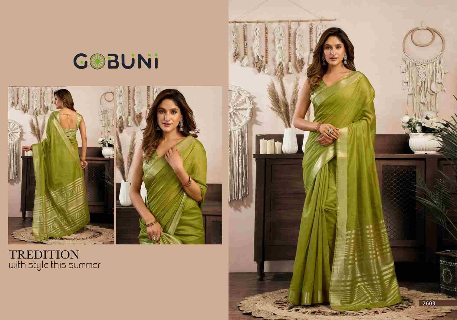 Srividya By Gobuni 2601 To 2608 Series Indian Traditional Wear Collection Beautiful Stylish Fancy Colorful Party Wear & Occasional Wear Khadi Cotton Sarees At Wholesale Price