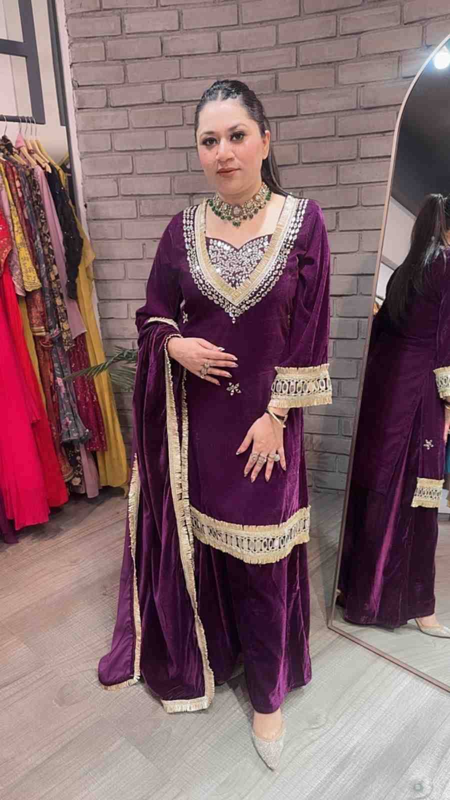 Le-2044 By Fashid Wholesale 01 To 03 Series Beautiful Festive Suits Colorful Stylish Fancy Casual Wear & Ethnic Wear Velvet Dresses At Wholesale Price
