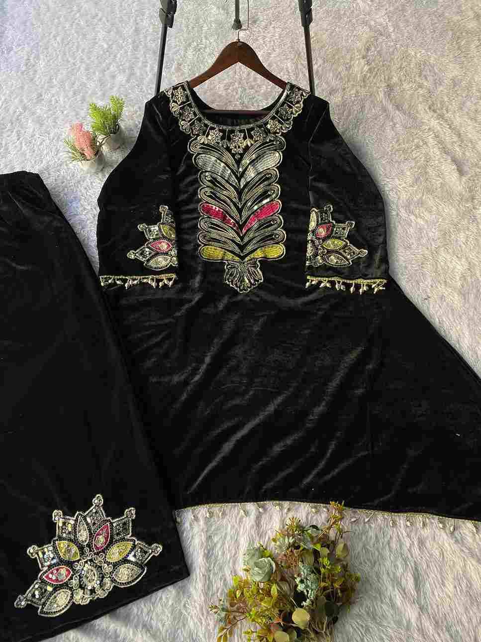 Le-2042 By Fashid Wholesale 01 To 02 Series Suits Beautiful Fancy Colorful Stylish Party Wear & Occasional Wear Velvet Dresses At Wholesale Price