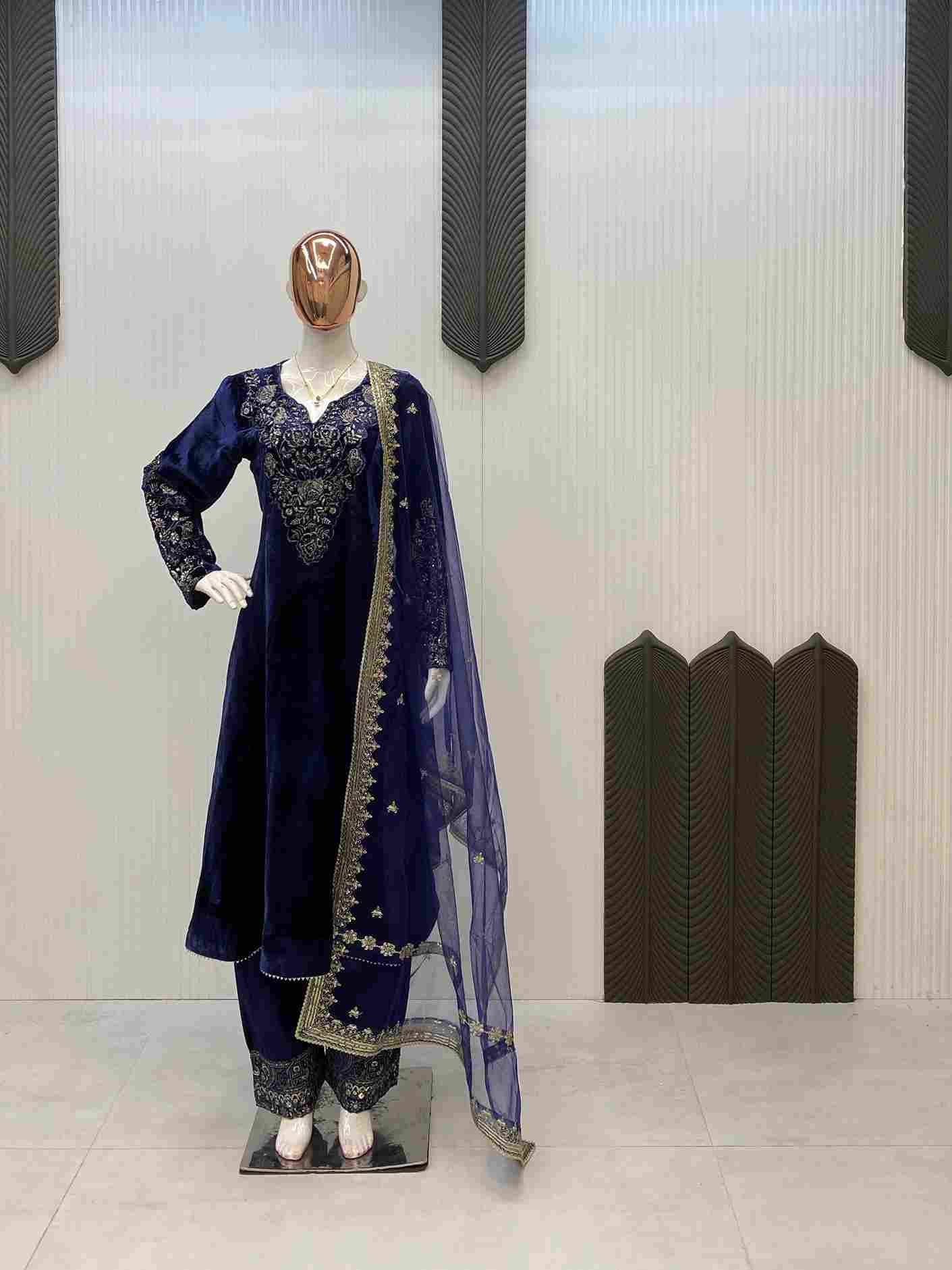 Le-2041 By Fashid Wholesale Beautiful Festive Suits Colorful Stylish Fancy Casual Wear & Ethnic Wear Velvet Dresses At Wholesale Price