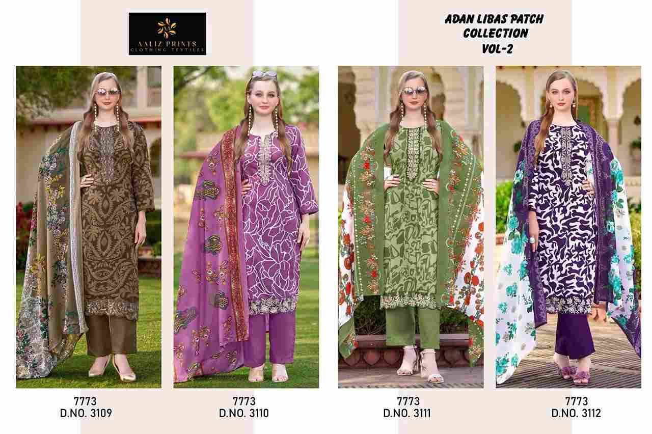 Adan Libas Patch Collection Vol-2 By Aaliz Prints 3109 To 3112 Series Beautiful Festive Pakistani Suits Stylish Fancy Colorful Casual Wear & Ethnic Wear Soft Cotton Digital Print Dresses At Wholesale Price