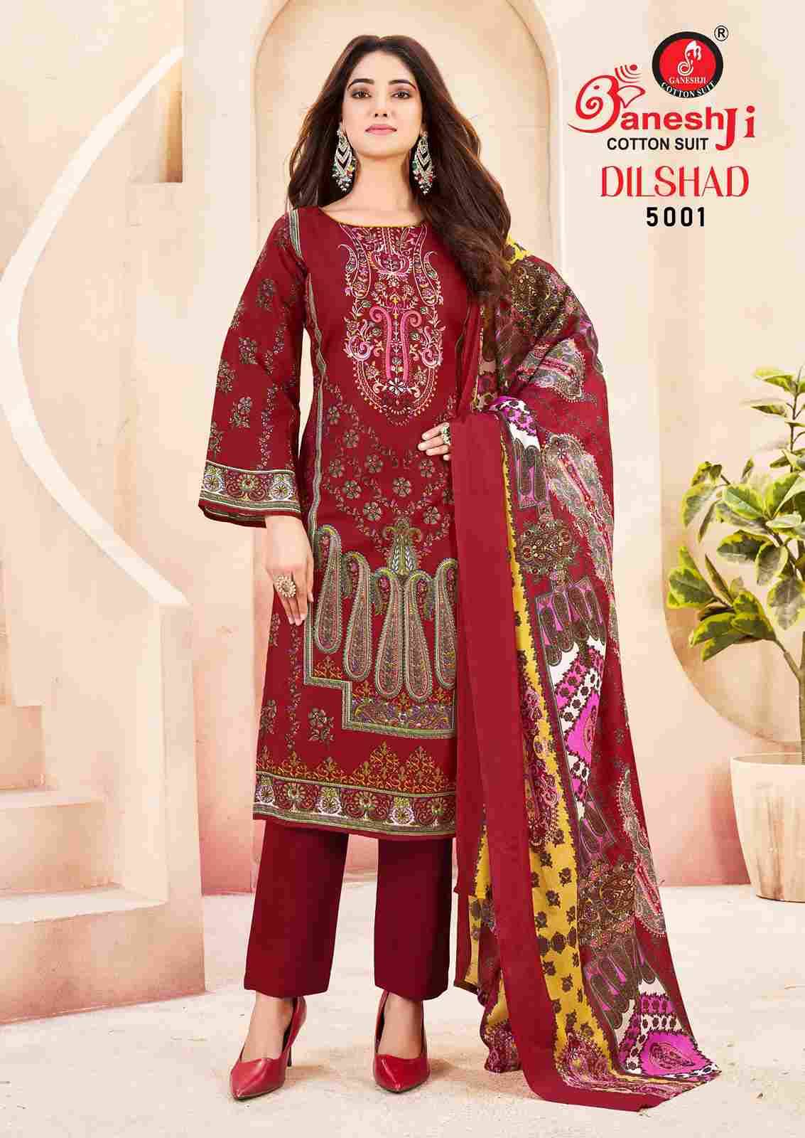 Dilshad Vol-5 By Ganeshji 5001 To 5008 Series Beautiful Festive Suits Stylish Fancy Colorful Party Wear & Occasional Wear Pure Cotton Dresses At Wholesale Price