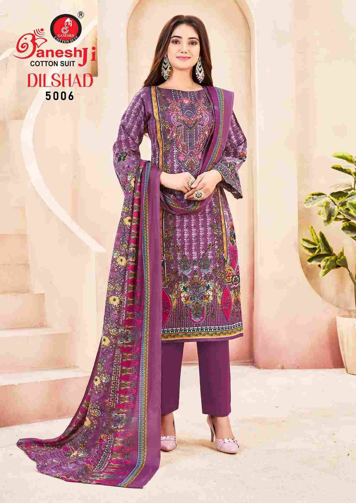 Dilshad Vol-5 By Ganeshji 5001 To 5008 Series Beautiful Festive Suits Stylish Fancy Colorful Party Wear & Occasional Wear Pure Cotton Dresses At Wholesale Price