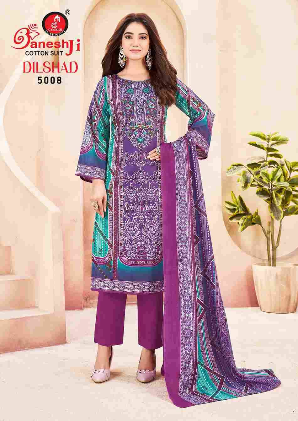 Dilshad Vol-5 By Ganeshji 5001 To 5008 Series Beautiful Festive Suits Stylish Fancy Colorful Party Wear & Occasional Wear Pure Cotton Dresses At Wholesale Price