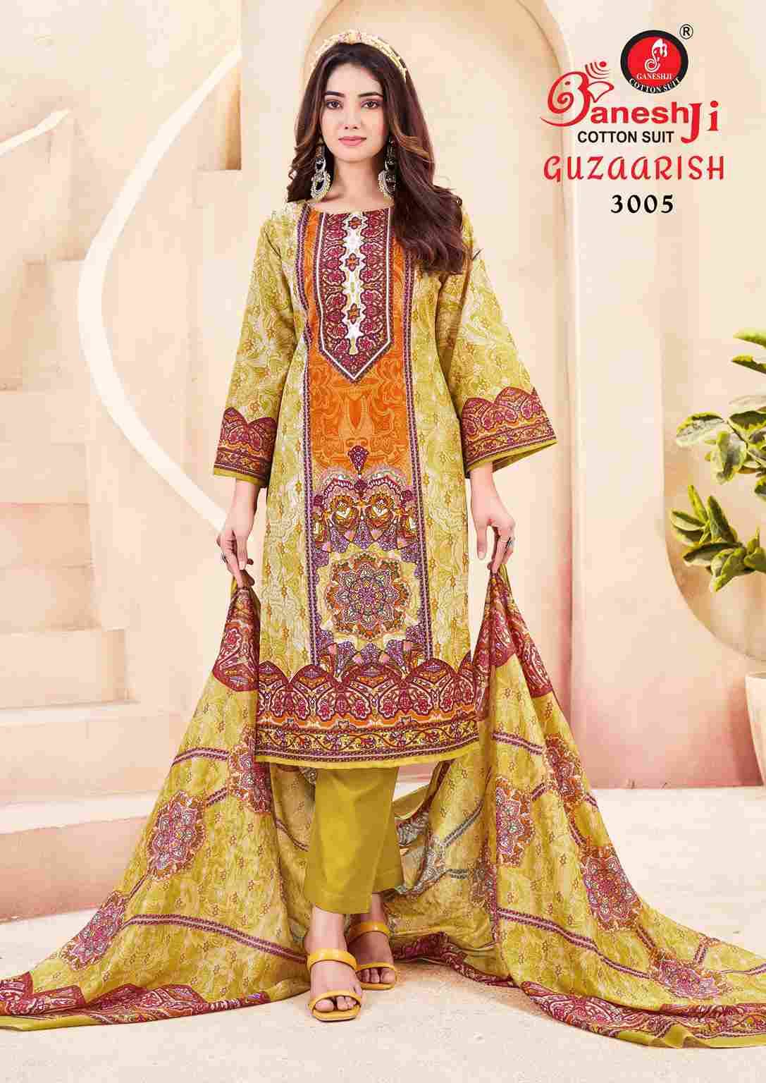 Guzaarish Vol-3 By Ganeshji 3001 To 3008 Series Beautiful Festive Suits Stylish Fancy Colorful Casual Wear & Ethnic Wear Heavy Cotton Print Dresses At Wholesale Price