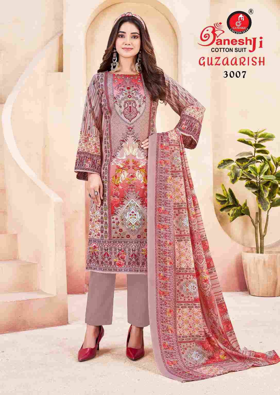 Guzaarish Vol-3 By Ganeshji 3001 To 3008 Series Beautiful Festive Suits Stylish Fancy Colorful Casual Wear & Ethnic Wear Heavy Cotton Print Dresses At Wholesale Price