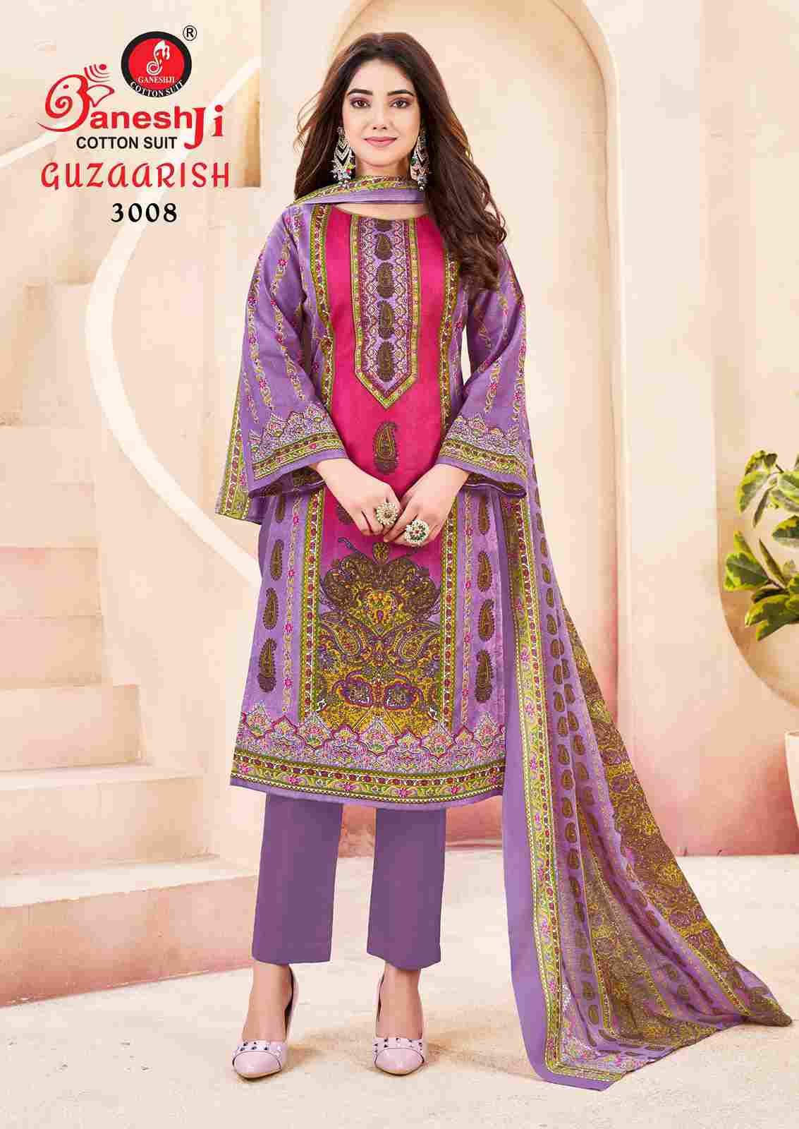 Guzaarish Vol-3 By Ganeshji 3001 To 3008 Series Beautiful Festive Suits Stylish Fancy Colorful Casual Wear & Ethnic Wear Heavy Cotton Print Dresses At Wholesale Price