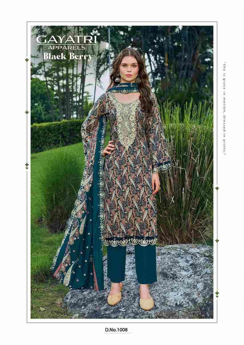 Black Berry Vol-1 By Gayatri 1001 To 1008 Series Designer Stylish Fancy Colorful Beautiful Party Wear & Ethnic Wear Collection Viscose Rayon Dresses At Wholesale Price