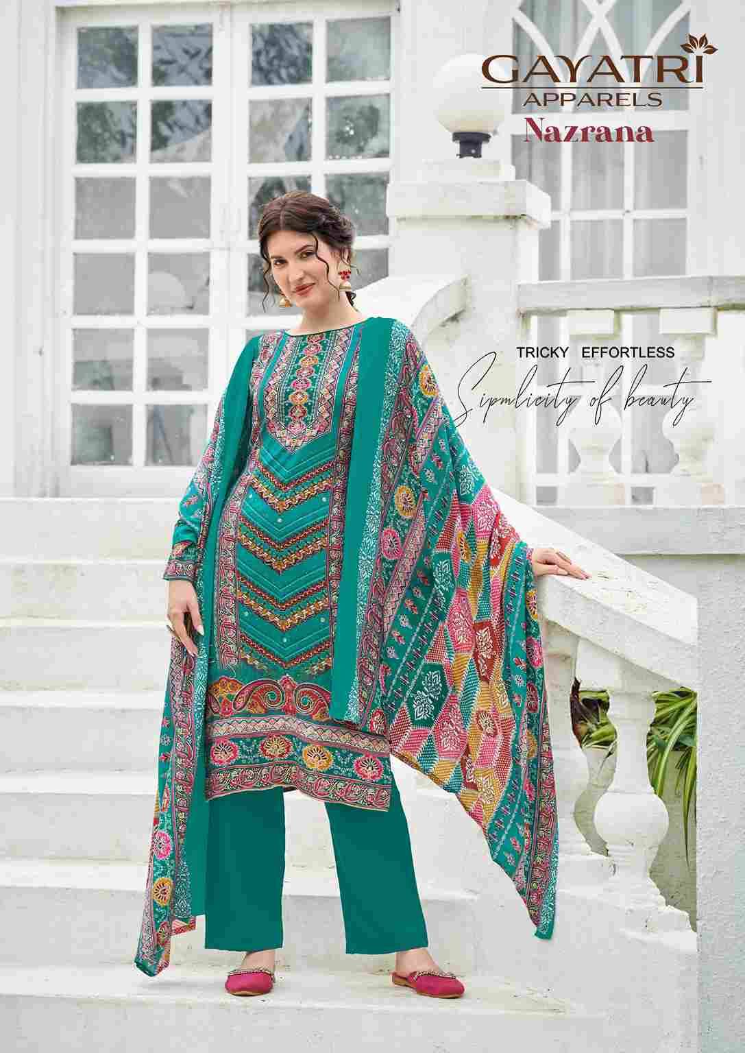 Nazrana Vol-1 By Gayatri 1001 To 1008 Series Designer Stylish Fancy Colorful Beautiful Party Wear & Ethnic Wear Collection Viscose Rayon Dresses At Wholesale Price