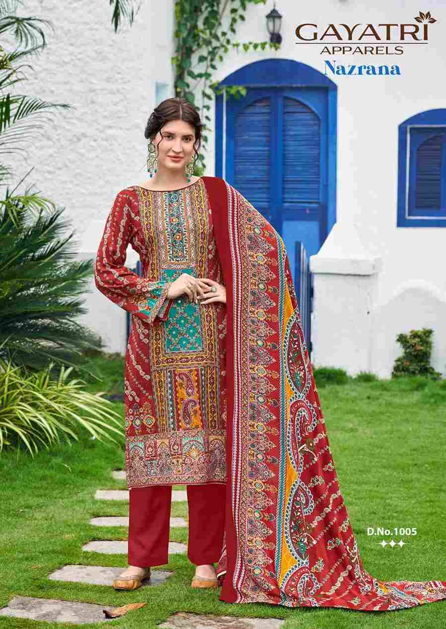 Nazrana Vol-1 By Gayatri 1001 To 1008 Series Designer Stylish Fancy Colorful Beautiful Party Wear & Ethnic Wear Collection Viscose Rayon Dresses At Wholesale Price