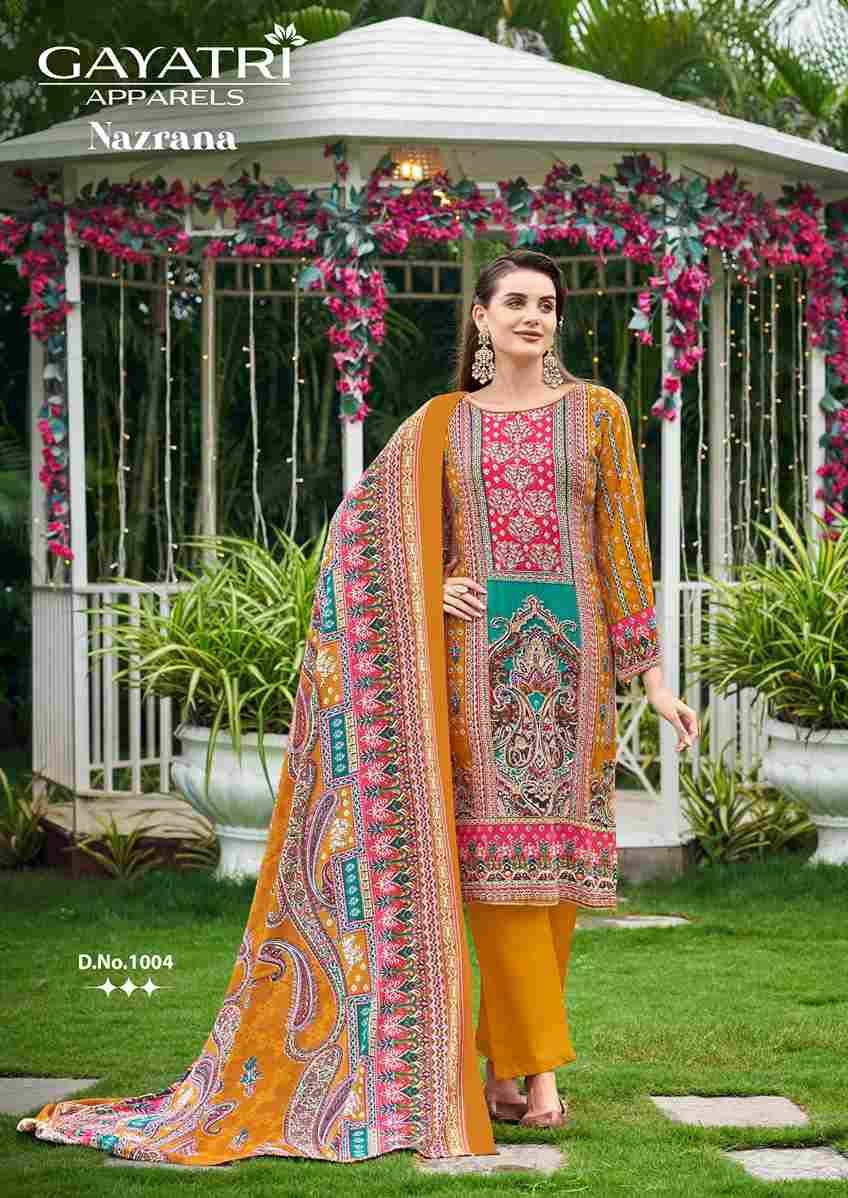 Nazrana Vol-1 By Gayatri 1001 To 1008 Series Designer Stylish Fancy Colorful Beautiful Party Wear & Ethnic Wear Collection Viscose Rayon Dresses At Wholesale Price