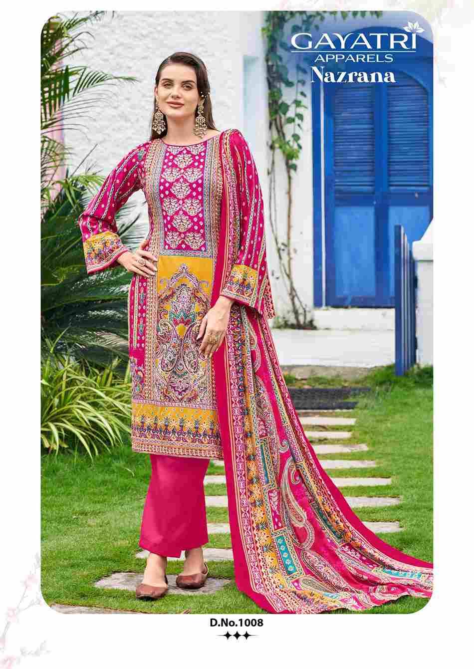 Nazrana Vol-1 By Gayatri 1001 To 1008 Series Designer Stylish Fancy Colorful Beautiful Party Wear & Ethnic Wear Collection Viscose Rayon Dresses At Wholesale Price