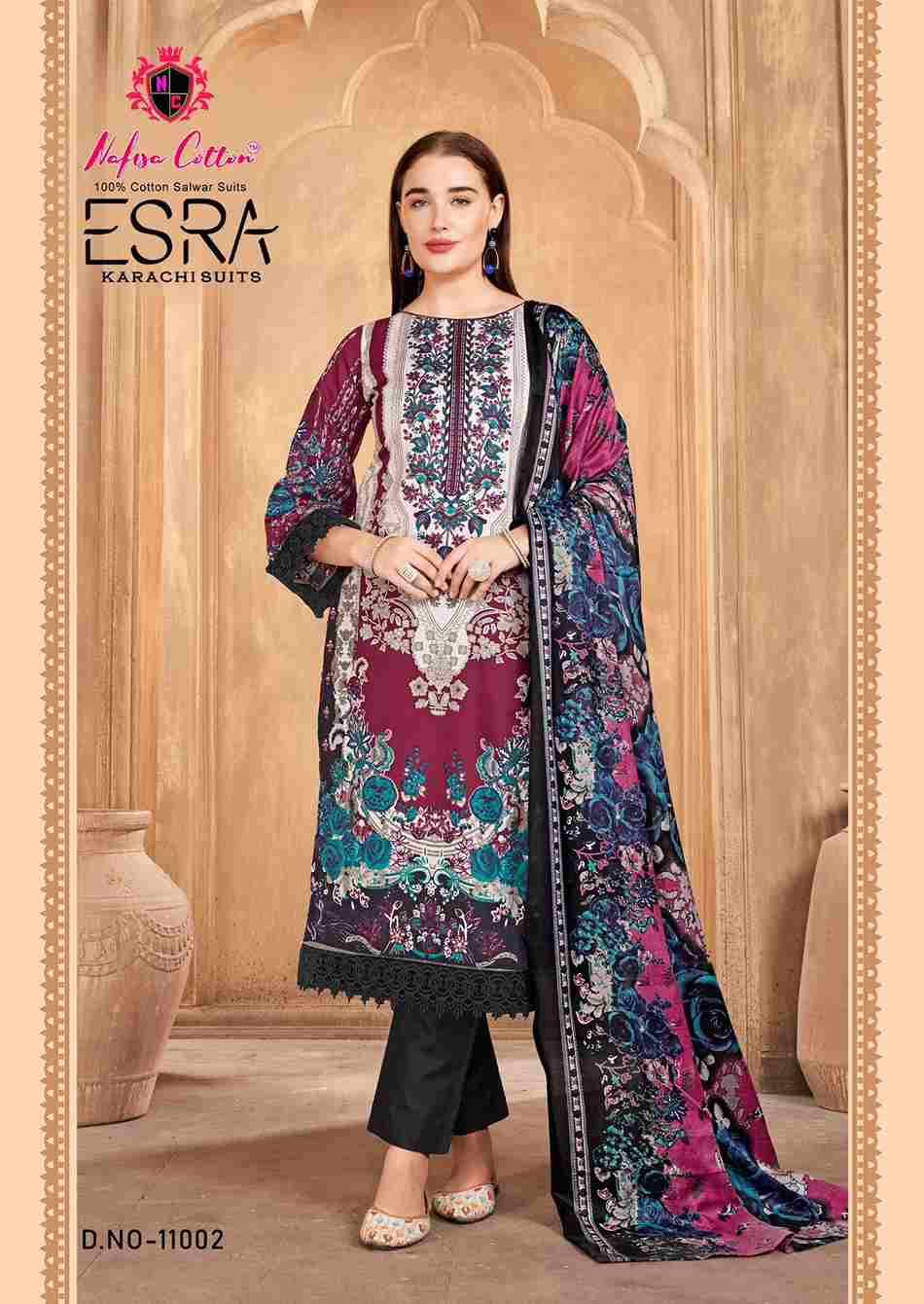 Esra Vol-11 By Nafisa Cotton 11001 To 11006 Series Beautiful Stylish Festive Suits Fancy Colorful Casual Wear & Ethnic Wear & Ready To Wear Pure Soft Cotton Dresses At Wholesale Price