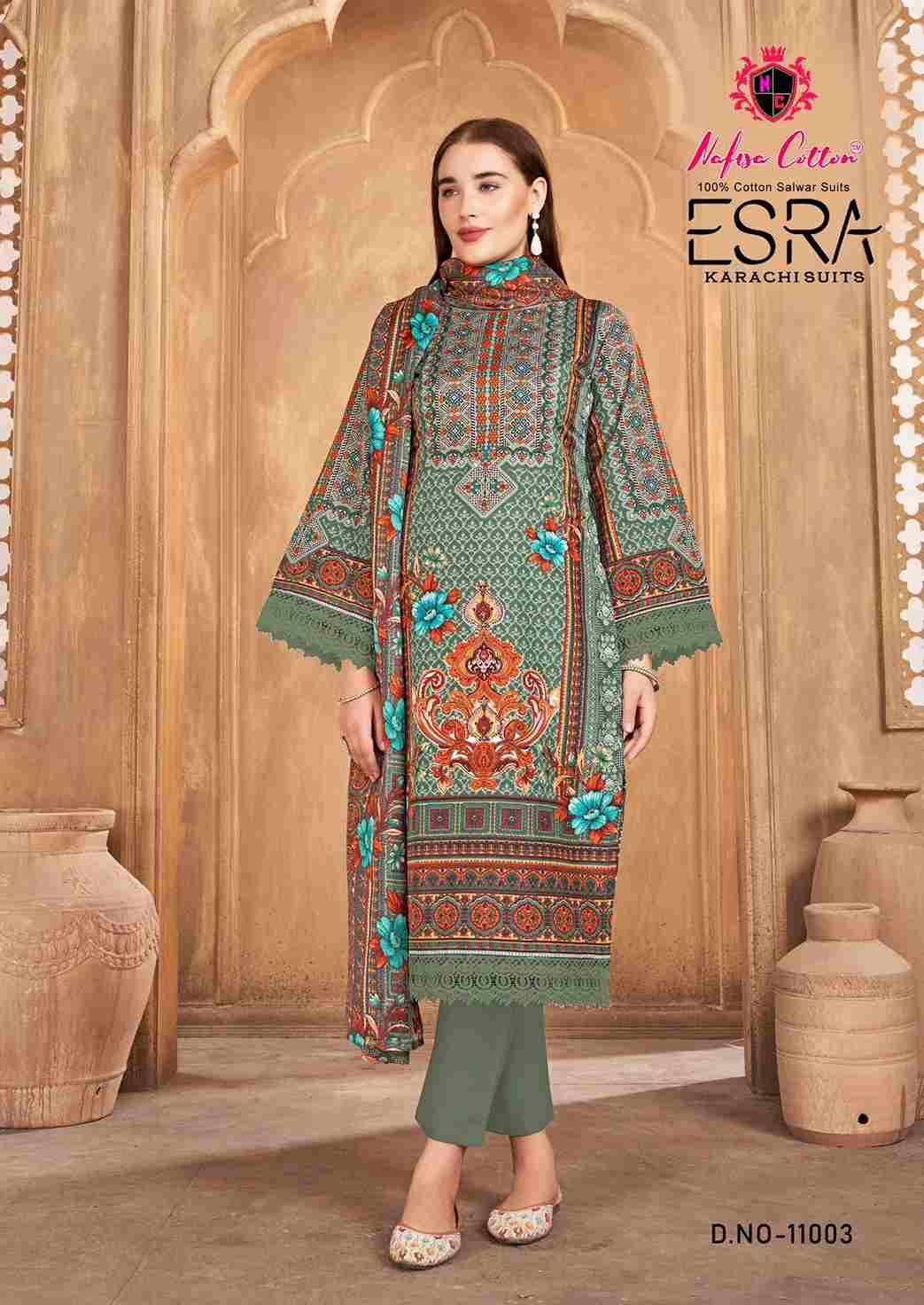 Esra Vol-11 By Nafisa Cotton 11001 To 11006 Series Beautiful Stylish Festive Suits Fancy Colorful Casual Wear & Ethnic Wear & Ready To Wear Pure Soft Cotton Dresses At Wholesale Price