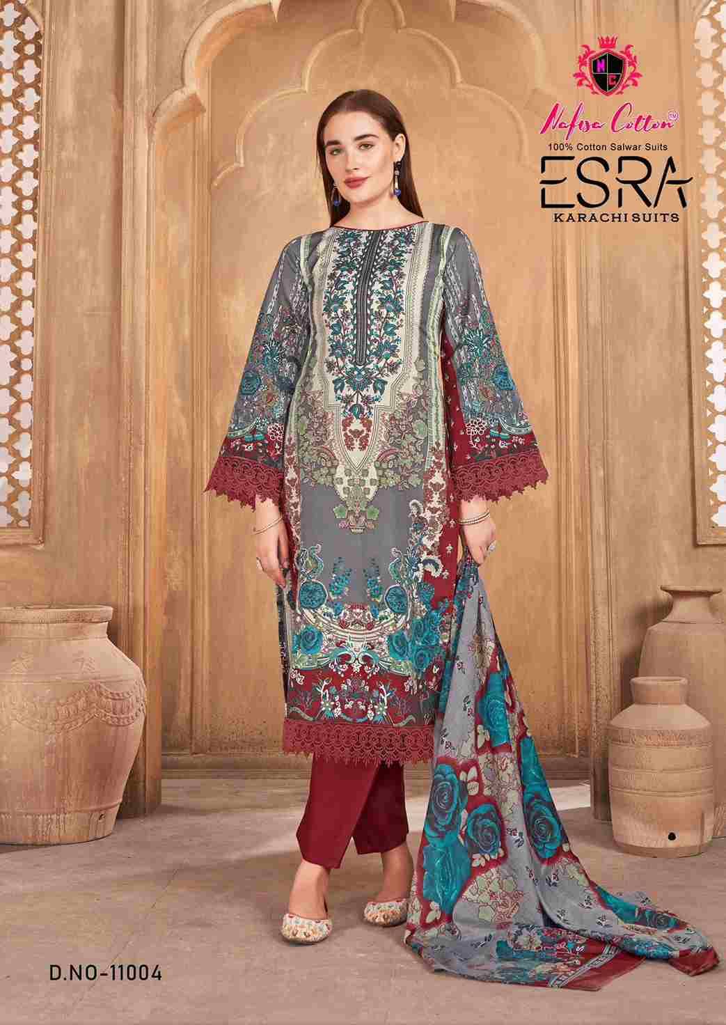Esra Vol-11 By Nafisa Cotton 11001 To 11006 Series Beautiful Stylish Festive Suits Fancy Colorful Casual Wear & Ethnic Wear & Ready To Wear Pure Soft Cotton Dresses At Wholesale Price