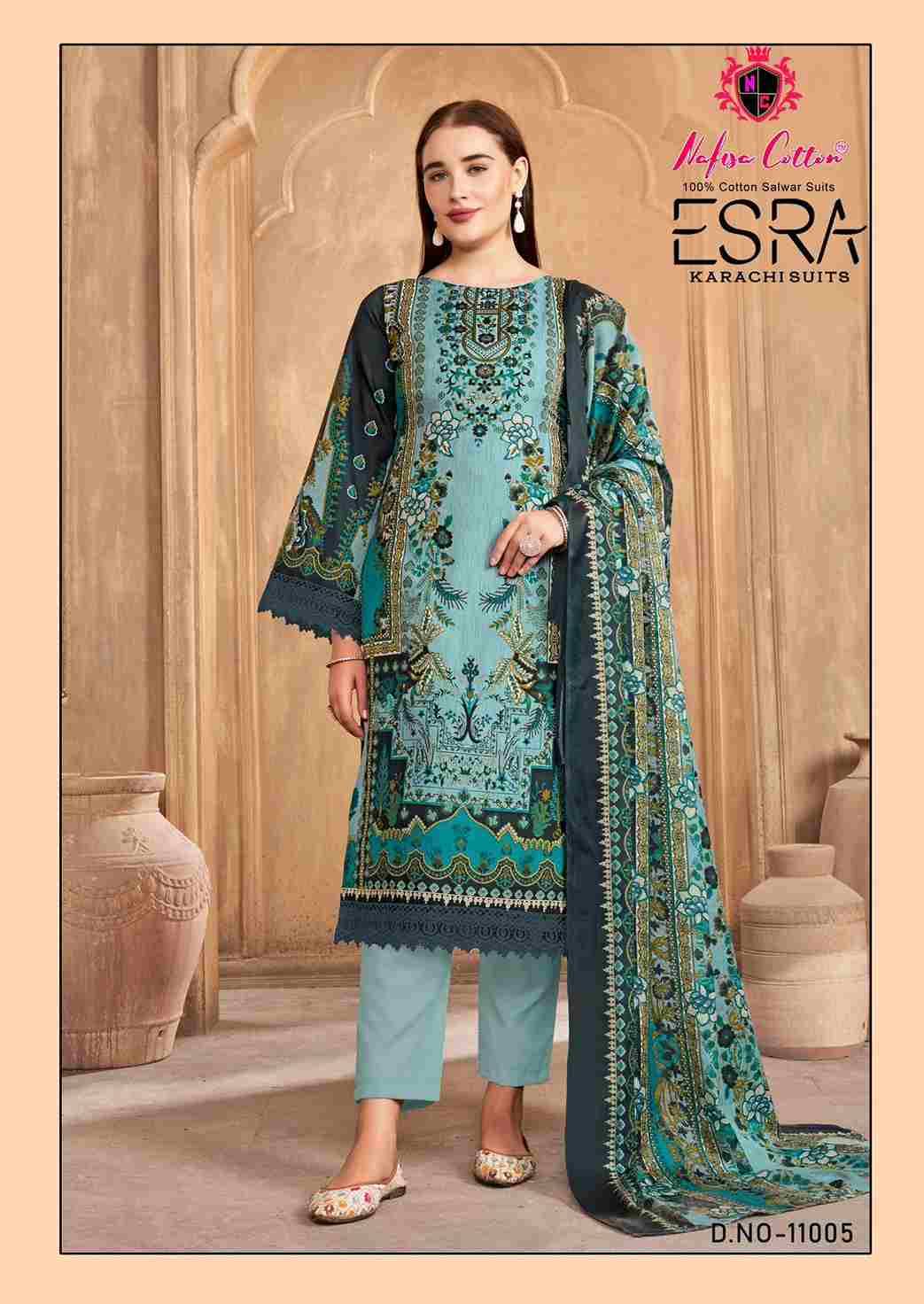 Esra Vol-11 By Nafisa Cotton 11001 To 11006 Series Beautiful Stylish Festive Suits Fancy Colorful Casual Wear & Ethnic Wear & Ready To Wear Pure Soft Cotton Dresses At Wholesale Price