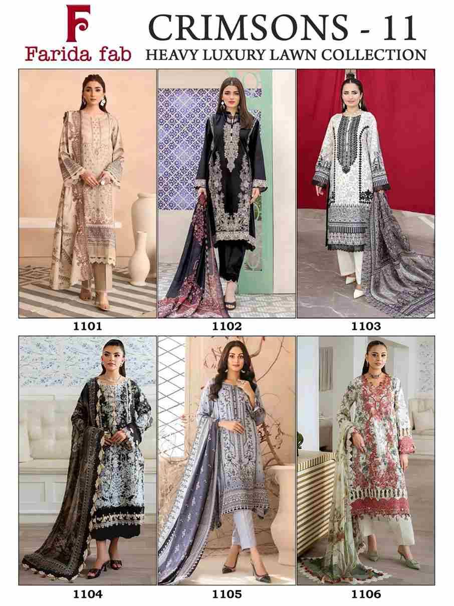Crimsons Vol-11 By Farida Fab 1101 To 1106 Series Beautiful Festive Suits Colorful Stylish Fancy Casual Wear & Ethnic Wear Pure Cotton Print Dresses At Wholesale Price
