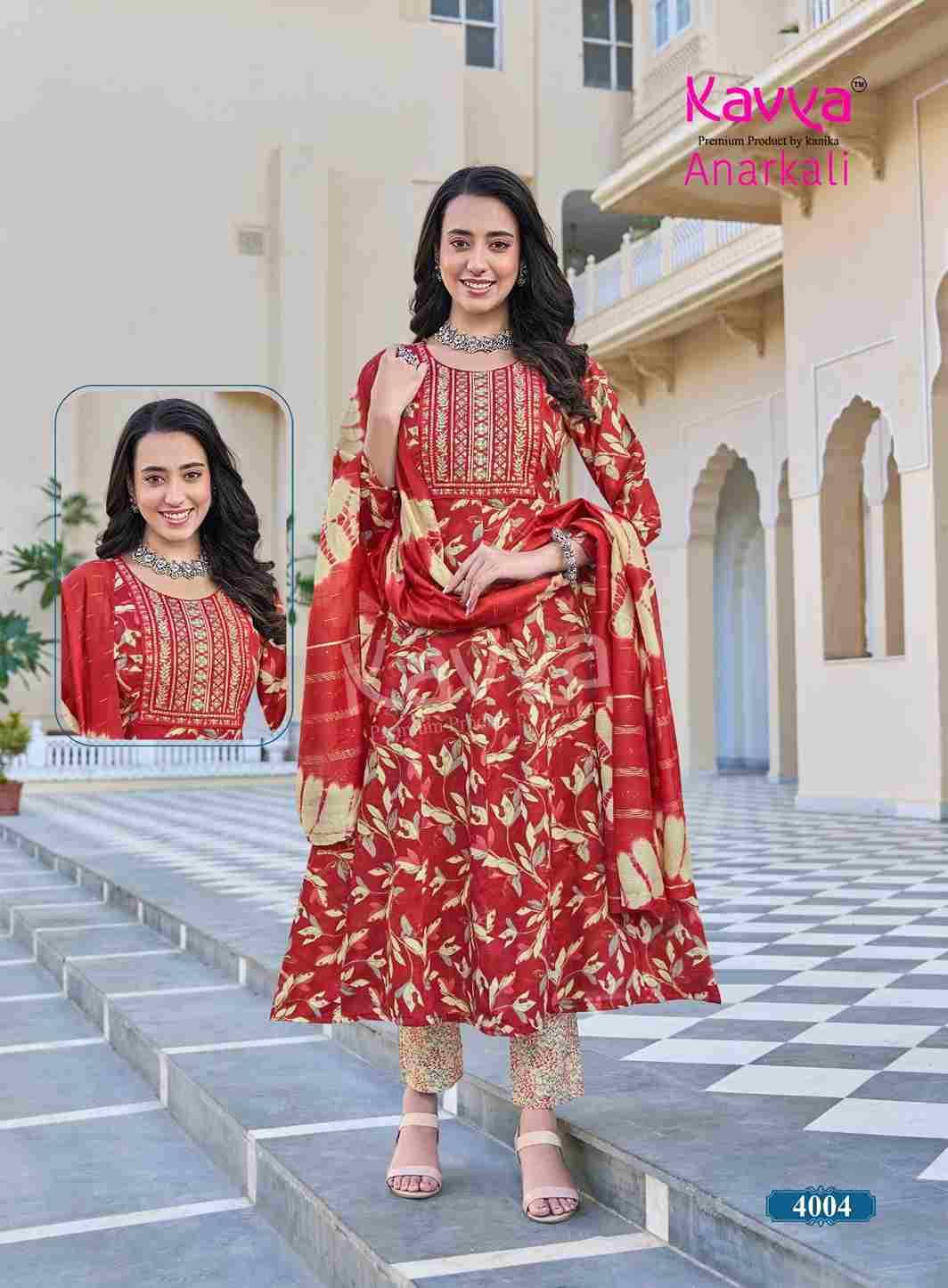 Anarkali Vol-4 By Kavya 4001 To 4010 Series Beautiful Festive Suits Stylish Fancy Colorful Casual Wear & Ethnic Wear Pure Rayon Print Dresses At Wholesale Price